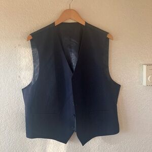 Doppelganger Roma Conceived in Italy Polyester Viscose Navy Vest men's XXL